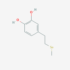 molecular formula C9H12O2Se B14345419 4-[2-(Methylselanyl)ethyl]benzene-1,2-diol CAS No. 104692-96-8