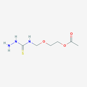 molecular formula C6H13N3O3S B14345437 Hydrazinecarbothioamide, N-[[2-(acetyloxy)ethoxy]methyl]- CAS No. 104789-49-3