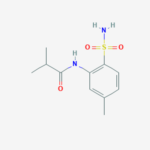 molecular formula C11H16N2O3S B14345468 2-Methyl-N-(5-methyl-2-sulfamoylphenyl)propanamide CAS No. 97141-29-2