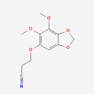 Propanenitrile, 3-((6,7-dimethoxy-1,3-benzodioxol-5-yl)oxy)-