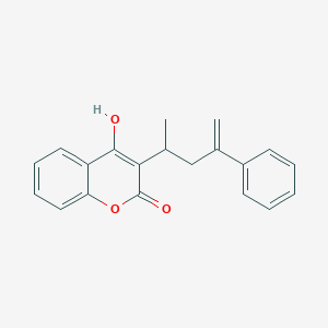 molecular formula C20H18O3 B14345502 4-Hydroxy-3-(4-phenylpent-4-en-2-yl)-2H-1-benzopyran-2-one CAS No. 92824-17-4