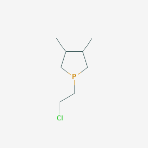 molecular formula C8H16ClP B14345505 1-(2-Chloroethyl)-3,4-dimethylphospholane CAS No. 102967-72-6