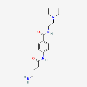 molecular formula C17H28N4O2 B14345511 4-(4-Aminobutanamido)-N-[2-(diethylamino)ethyl]benzamide CAS No. 95475-45-9