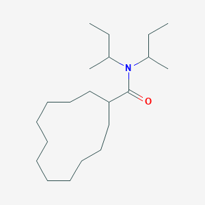 molecular formula C21H41NO B14345528 N,N-Di(butan-2-yl)cyclododecanecarboxamide CAS No. 91424-69-0