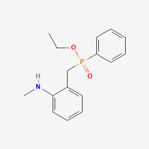 molecular formula C16H20NO2P B14345529 Ethyl {[2-(methylamino)phenyl]methyl}phenylphosphinate CAS No. 91944-71-7