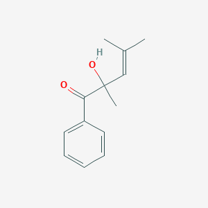 molecular formula C13H16O2 B14345537 2-Hydroxy-2,4-dimethyl-1-phenylpent-3-en-1-one CAS No. 92975-66-1