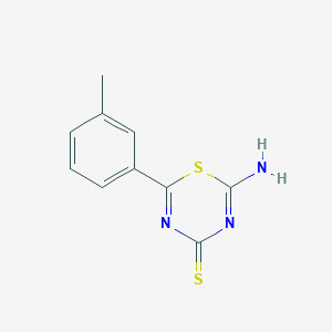 molecular formula C10H9N3S2 B14345553 6-Amino-2-(m-tolyl)-1,3,5-thiadiazine-4-thione CAS No. 94014-50-3