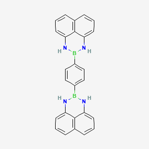 molecular formula C26H20B2N4 B1434557 1,4-双(1H-萘并[1,8-de][1,3,2]二氮杂硼环-2(3H)-基)苯 CAS No. 1254172-22-9