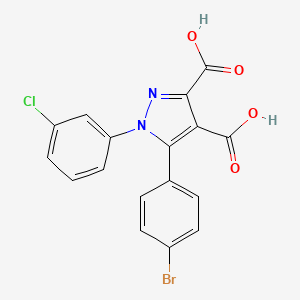 1h-pyrazole-3,4-dicarboxylic Acid, 5-(4-bromophenyl)-1-(3-chlorophenyl)-