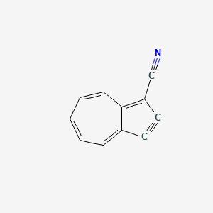 molecular formula C11H5N B14345594 2,3-Didehydroazulene-1-carbonitrile CAS No. 96286-57-6