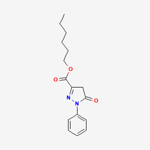 Hexyl 5-oxo-1-phenyl-4,5-dihydro-1H-pyrazole-3-carboxylate