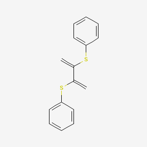 molecular formula C16H14S2 B14345600 3-Phenylsulfanylbuta-1,3-dien-2-ylsulfanylbenzene CAS No. 102058-98-0