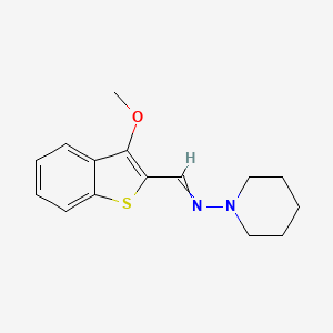 1-(3-Methoxy-1-benzothiophen-2-yl)-N-(piperidin-1-yl)methanimine