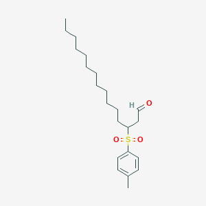 molecular formula C22H36O3S B14345678 3-(4-Methylbenzene-1-sulfonyl)pentadecanal CAS No. 92610-45-2