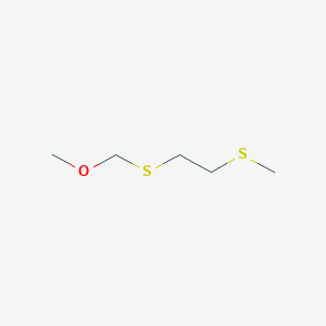 molecular formula C5H12OS2 B14345681 1-[(Methoxymethyl)sulfanyl]-2-(methylsulfanyl)ethane CAS No. 93338-41-1