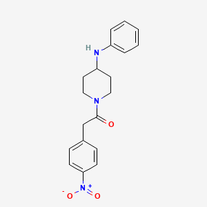 1-(4-Anilinopiperidin-1-yl)-2-(4-nitrophenyl)ethan-1-one