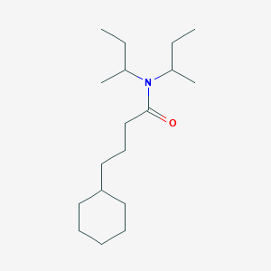 molecular formula C18H35NO B14345717 N,N-Di(butan-2-yl)-4-cyclohexylbutanamide CAS No. 91424-57-6