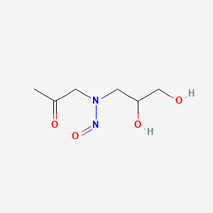 molecular formula C6H12N2O4 B14345722 Nitroso-2,3-dihydroxypropyl-2-oxopropylamine CAS No. 92177-50-9