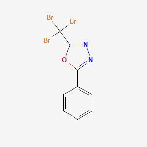 molecular formula C9H5Br3N2O B14345758 2-Phenyl-5-(tribromomethyl)-1,3,4-oxadiazole CAS No. 90861-10-2