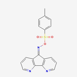 molecular formula C18H13N3O3S B1434576 4,5-二氮杂芴-9-酮 O-(对甲苯磺酰基)肟 CAS No. 1655490-79-1