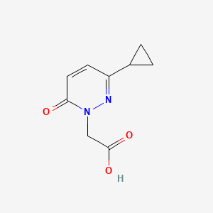 molecular formula C9H10N2O3 B1434578 2-(3-cyclopropyl-6-oxopyridazin-1(6H)-yl)acetic acid CAS No. 1935936-86-9