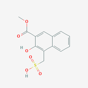 molecular formula C13H12O6S B14345805 [2-Hydroxy-3-(methoxycarbonyl)naphthalen-1-yl]methanesulfonic acid CAS No. 91903-82-1