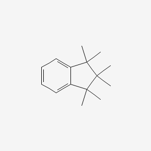 molecular formula C15H22 B14345836 1,1,2,2,3,3-Hexamethylindane CAS No. 91324-94-6