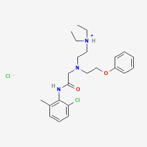 molecular formula C23H33Cl2N3O2 B14345856 6'-Chloro-2-((2-(diethylamino)ethyl)(2-phenoxyethyl)amino)-o-acetotoluidide hydrochloride CAS No. 102489-54-3