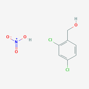 molecular formula C7H7Cl2NO4 B14345886 (2,4-Dichlorophenyl)methanol;nitric acid CAS No. 91735-03-4