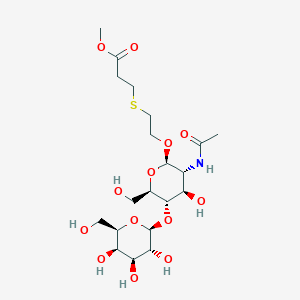 molecular formula C20H35NO13S B1434589 Carbomethoxyethylthioethyl 2-acetamido-2-deoxy-4-O-(B-D-galactopyranosyl)-B-D-glucopyranoside CAS No. 87019-31-6
