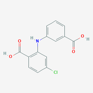 molecular formula C14H10ClNO4 B14345901 2-(3-Carboxyanilino)-4-chlorobenzoic acid CAS No. 104001-12-9