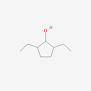 molecular formula C9H18O B14345911 2,5-Diethylcyclopentan-1-ol CAS No. 90676-30-5