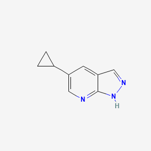 molecular formula C9H9N3 B1434593 5-Cyclopropyl-1H-pyrazolo[3,4-b]pyridine CAS No. 1936647-59-4