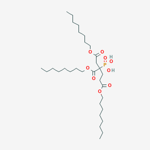 molecular formula C31H59O9P B14345945 {1,6-Bis(octyloxy)-3-[(octyloxy)carbonyl]-1,6-dioxohexan-3-yl}phosphonic acid CAS No. 91749-34-7