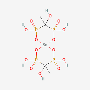 2,3,4,8,9,10-Hexahydroxy-3,9-dimethyl-1,5,7,11-tetraoxa-2lambda~5~,4lambda~5~,8lambda~5~,10lambda~5~-tetraphospha-6-stannaspiro[5.5]undecane-2,4,8,10-tetrone