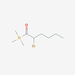 molecular formula C9H19BrOSi B14345989 2-Bromo-1-(trimethylsilyl)hexan-1-one CAS No. 93621-68-2