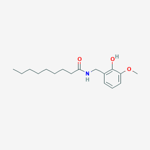 molecular formula C17H27NO3 B14346018 N-[(2-Hydroxy-3-methoxyphenyl)methyl]nonanamide CAS No. 92137-98-9