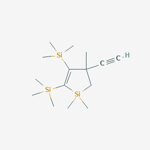 molecular formula C15H30Si3 B14346038 3-Ethynyl-1,1,3-trimethyl-4,5-bis(trimethylsilyl)-2,3-dihydro-1H-silole CAS No. 92078-14-3