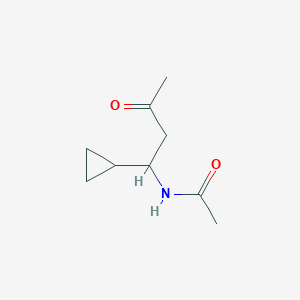 molecular formula C9H15NO2 B14346046 N-(1-Cyclopropyl-3-oxobutyl)acetamide CAS No. 93072-36-7