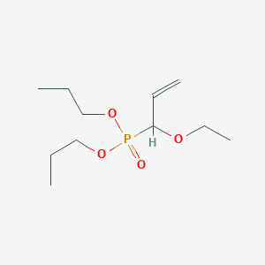 molecular formula C11H23O4P B14346076 Dipropyl (1-ethoxyprop-2-en-1-yl)phosphonate CAS No. 93171-89-2