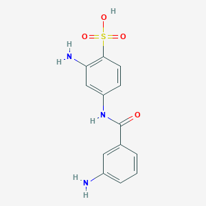 molecular formula C13H13N3O4S B14346082 2-Amino-4-(3-aminobenzamido)benzene-1-sulfonic acid CAS No. 93003-65-7