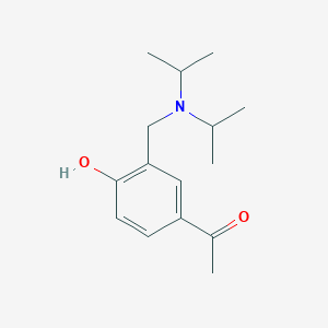 molecular formula C15H23NO2 B14346104 1-(3-{[Di(propan-2-yl)amino]methyl}-4-hydroxyphenyl)ethan-1-one CAS No. 93390-72-8