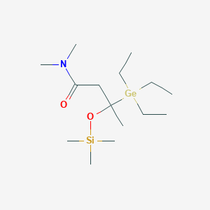 molecular formula C15H35GeNO2Si B14346227 N,N-Dimethyl-3-(triethylgermyl)-3-[(trimethylsilyl)oxy]butanamide CAS No. 90313-62-5