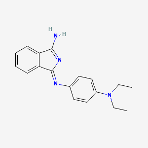 molecular formula C18H20N4 B14346251 (1Z)-1-{[4-(Diethylamino)phenyl]imino}-1H-isoindol-3-amine CAS No. 90266-69-6