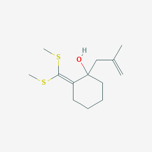 2-[Bis(methylsulfanyl)methylidene]-1-(2-methylprop-2-en-1-yl)cyclohexan-1-ol