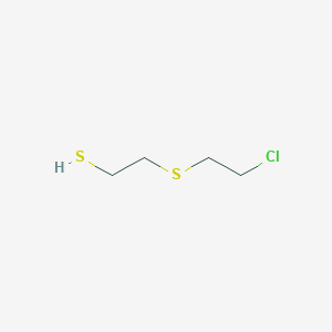 molecular formula C4H9ClS2 B14346274 2-[(2-Chloroethyl)sulfanyl]ethane-1-thiol CAS No. 90802-17-8