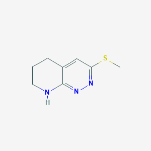 molecular formula C8H11N3S B14346397 3-(Methylsulfanyl)-5,6,7,8-tetrahydropyrido[2,3-c]pyridazine CAS No. 95209-13-5