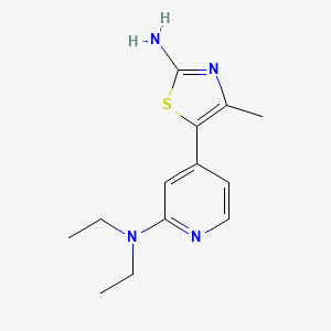 molecular formula C13H18N4S B1434642 5-(2-(二乙基氨基)吡啶-4-基)-4-甲基噻唑-2-胺 CAS No. 1395492-86-0