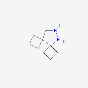 molecular formula C9H16N2 B14346423 9,10-Diazadispiro[3.0.3~5~.3~4~]undecane CAS No. 90845-76-4