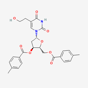molecular formula C27H28N2O8 B1434643 3',5'-二-O-(对甲苯甲酰基)-5-(2-羟乙基)-2'-脱氧尿苷 CAS No. 97974-93-1